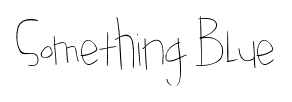 Something Blue font
