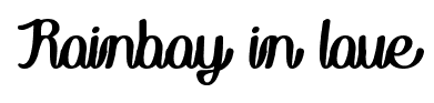 Rainboy in love font