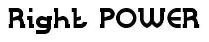 Right POWER font
