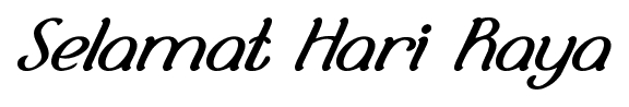 Selamat Hari Raya font