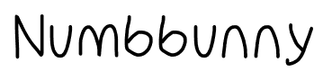Numbbunny font