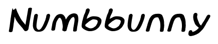 Numbbunny font