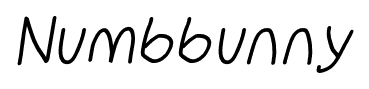 Numbbunny font