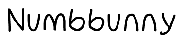 Numbbunny font