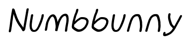 Numbbunny font