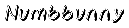 Numbbunny font