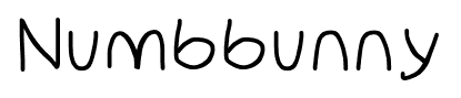 Numbbunny font