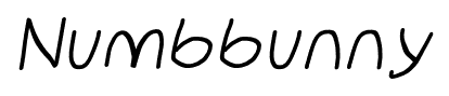 Numbbunny font