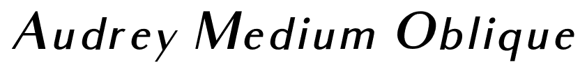 Audrey Medium Oblique font