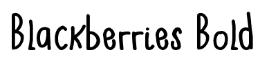 Blackberries Bold font