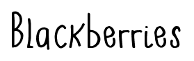 Blackberries font