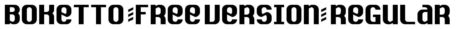 Boketto (free version) Regular font