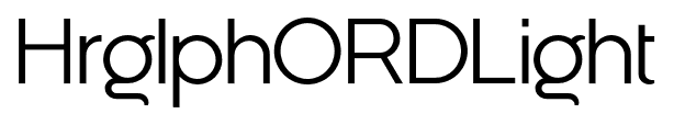 HrglphORDLight font