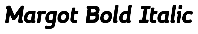 Margot Bold Italic font