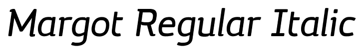 Margot Regular Italic font