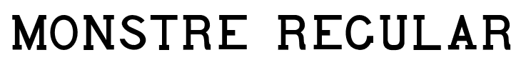 Monstre-Regular font