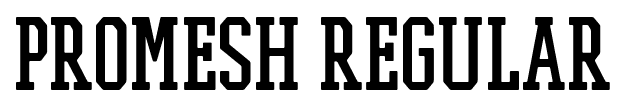 PROMESH Regular font