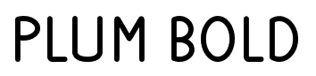 Plum Bold font