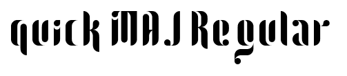quick MAJ Regular font