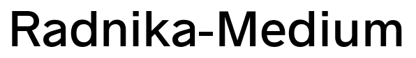 Radnika-Medium font