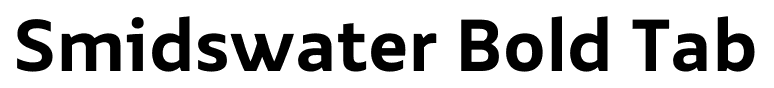 Smidswater Bold Tab font