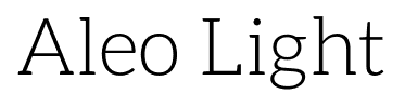 Aleo Light font