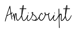 Antiscript font