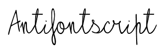 Antifontscript font