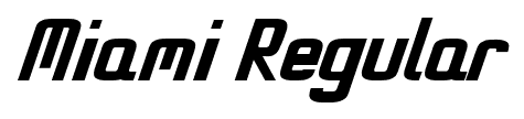 Miami Regular font