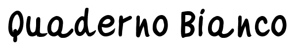 Quaderno Bianco font
