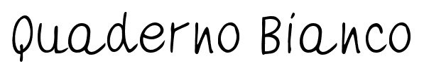Quaderno Bianco font