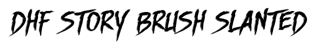 DHF Story Brush Slanted font