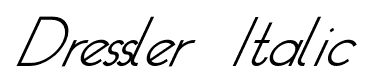 Dressler Italic font