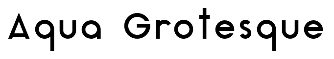 Aqua Grotesque font