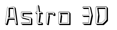 Astro 3D font