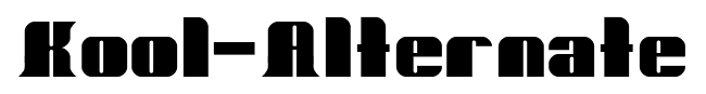 Kool-Alternate font
