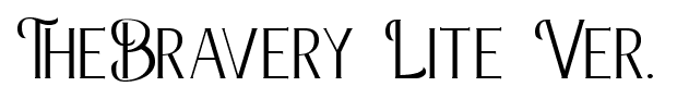 TheBravery Lite Ver. font
