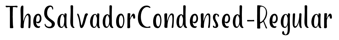 TheSalvadorCondensed-Regular font