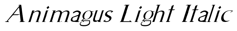 Animagus Light Italic font