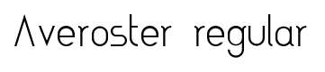 Averoster regular font