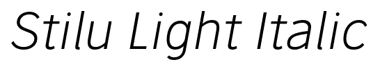 Stilu Light Italic font