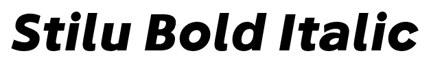 Stilu Bold Italic font