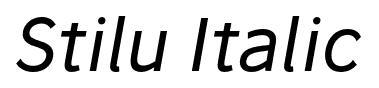 Stilu Italic font
