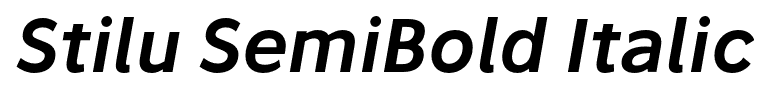 Stilu SemiBold Italic font