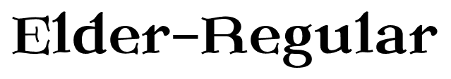 Elder-Regular font