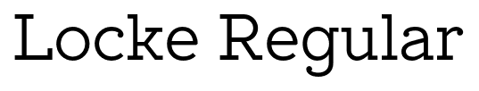 Locke Regular font