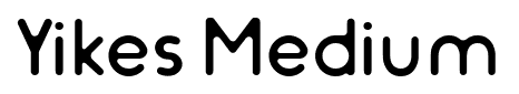 Yikes_Medium font