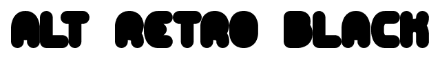 Alt Retro Black font