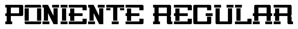 Poniente Regular font