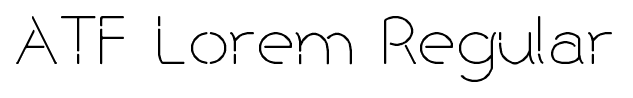 ATF Lorem Regular font